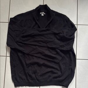 Cutter & Buck Men's Black 1/4 Zip-Up Sweater